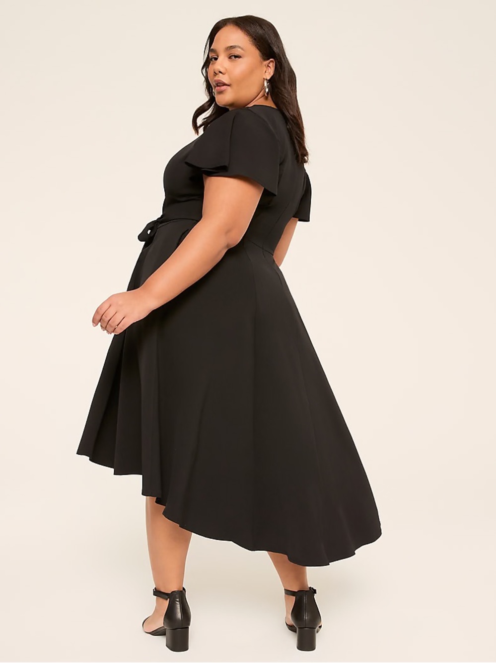 Lane Bryant Lena High-Low Black Midi Dress - Picture 6 of 7